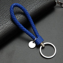 Load image into Gallery viewer, handbag Keychains Braided Leather Rope Handmade Woven Key chains Leather Key Chain Ring Holder for Car Keyrings
