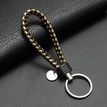 Load image into Gallery viewer, handbag Keychains Braided Leather Rope Handmade Woven Key chains Leather Key Chain Ring Holder for Car Keyrings
