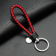Load image into Gallery viewer, handbag Keychains Braided Leather Rope Handmade Woven Key chains Leather Key Chain Ring Holder for Car Keyrings