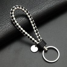 Load image into Gallery viewer, handbag Keychains Braided Leather Rope Handmade Woven Key chains Leather Key Chain Ring Holder for Car Keyrings