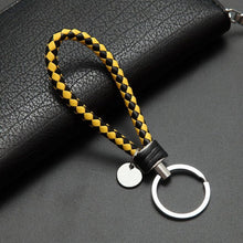 Load image into Gallery viewer, handbag Keychains Braided Leather Rope Handmade Woven Key chains Leather Key Chain Ring Holder for Car Keyrings