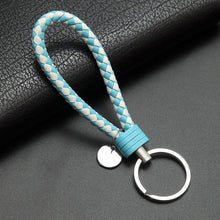 Load image into Gallery viewer, handbag Keychains Braided Leather Rope Handmade Woven Key chains Leather Key Chain Ring Holder for Car Keyrings