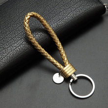 Load image into Gallery viewer, handbag Keychains Braided Leather Rope Handmade Woven Key chains Leather Key Chain Ring Holder for Car Keyrings