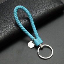 Load image into Gallery viewer, handbag Keychains Braided Leather Rope Handmade Woven Key chains Leather Key Chain Ring Holder for Car Keyrings
