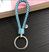 Load image into Gallery viewer, handbag Keychains Braided Leather Rope Handmade Woven Key chains Leather Key Chain Ring Holder for Car Keyrings