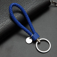 Load image into Gallery viewer, handbag Keychains Braided Leather Rope Handmade Woven Key chains Leather Key Chain Ring Holder for Car Keyrings