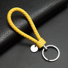 Load image into Gallery viewer, handbag Keychains Braided Leather Rope Handmade Woven Key chains Leather Key Chain Ring Holder for Car Keyrings
