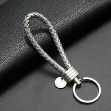 Load image into Gallery viewer, handbag Keychains Braided Leather Rope Handmade Woven Key chains Leather Key Chain Ring Holder for Car Keyrings