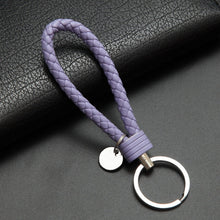 Load image into Gallery viewer, handbag Keychains Braided Leather Rope Handmade Woven Key chains Leather Key Chain Ring Holder for Car Keyrings