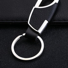 Load image into Gallery viewer, Jewelry Metal Keychain Men's Leather Car Simple Leather and Metal Alloy Buckle Men's Black Car Keychain