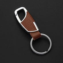 Load image into Gallery viewer, Jewelry Metal Keychain Men's Leather Car Simple Leather and Metal Alloy Buckle Men's Black Car Keychain