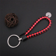 Load image into Gallery viewer, Braided Leather Keychain Handmade Woven Key Chain DIY Pendant Car Key Ring Keychains For Men Women Small Gift Jewelry