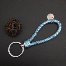 Load image into Gallery viewer, Braided Leather Keychain Handmade Woven Key Chain DIY Pendant Car Key Ring Keychains For Men Women Small Gift Jewelry