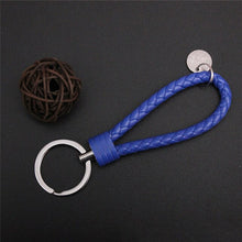 Load image into Gallery viewer, Braided Leather Keychain Handmade Woven Key Chain DIY Pendant Car Key Ring Keychains For Men Women Small Gift Jewelry