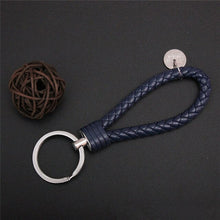 Load image into Gallery viewer, Braided Leather Keychain Handmade Woven Key Chain DIY Pendant Car Key Ring Keychains For Men Women Small Gift Jewelry