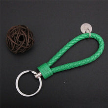 Load image into Gallery viewer, Braided Leather Keychain Handmade Woven Key Chain DIY Pendant Car Key Ring Keychains For Men Women Small Gift Jewelry