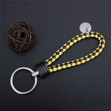 Load image into Gallery viewer, Braided Leather Keychain Handmade Woven Key Chain DIY Pendant Car Key Ring Keychains For Men Women Small Gift Jewelry