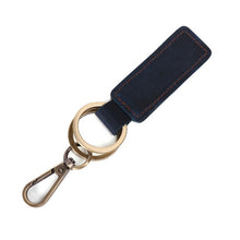 Load image into Gallery viewer, Genuine Leather Women Small Gift Retro Handmade Purse Keychain Car Key Ring Holder Wallet Arts and Crafts for Men