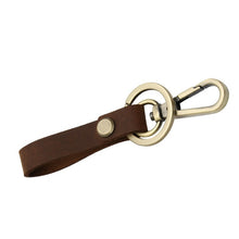 Load image into Gallery viewer, Genuine Leather Women Small Gift Retro Handmade Purse Keychain Car Key Ring Holder Wallet Arts and Crafts for Men