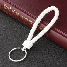 Load image into Gallery viewer, Handmade Knitted Rope Making Leather Rope Keychain for Women Men Rope for hanging bags Key Chain Porte Clef Chaveiro Keychains