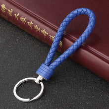 Load image into Gallery viewer, Handmade Knitted Rope Making Leather Rope Keychain for Women Men Rope for hanging bags Key Chain Porte Clef Chaveiro Keychains