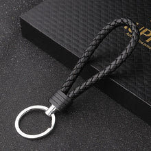 Load image into Gallery viewer, Handmade Knitted Rope Making Leather Rope Keychain for Women Men Rope for hanging bags Key Chain Porte Clef Chaveiro Keychains