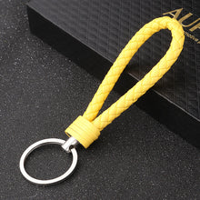 Load image into Gallery viewer, Handmade Knitted Rope Making Leather Rope Keychain for Women Men Rope for hanging bags Key Chain Porte Clef Chaveiro Keychains