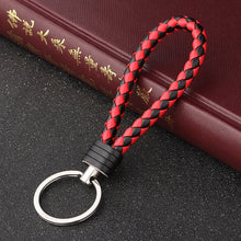 Load image into Gallery viewer, Handmade Knitted Rope Making Leather Rope Keychain for Women Men Rope for hanging bags Key Chain Porte Clef Chaveiro Keychains