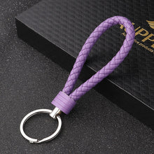 Load image into Gallery viewer, Handmade Knitted Rope Making Leather Rope Keychain for Women Men Rope for hanging bags Key Chain Porte Clef Chaveiro Keychains