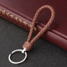Load image into Gallery viewer, Handmade Knitted Rope Making Leather Rope Keychain for Women Men Rope for hanging bags Key Chain Porte Clef Chaveiro Keychains
