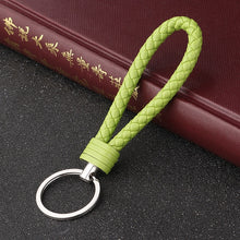 Load image into Gallery viewer, Handmade Knitted Rope Making Leather Rope Keychain for Women Men Rope for hanging bags Key Chain Porte Clef Chaveiro Keychains