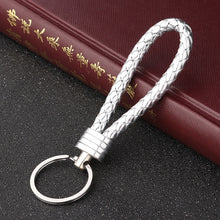 Load image into Gallery viewer, Handmade Knitted Rope Making Leather Rope Keychain for Women Men Rope for hanging bags Key Chain Porte Clef Chaveiro Keychains