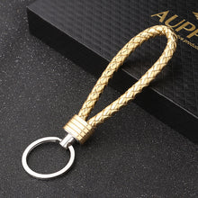 Load image into Gallery viewer, Handmade Knitted Rope Making Leather Rope Keychain for Women Men Rope for hanging bags Key Chain Porte Clef Chaveiro Keychains