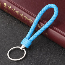 Load image into Gallery viewer, Handmade Knitted Rope Making Leather Rope Keychain for Women Men Rope for hanging bags Key Chain Porte Clef Chaveiro Keychains